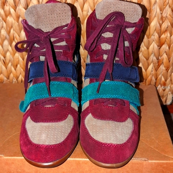 Ash High Top Platform Sneakers Wedges Size 40 9 EUC - Picture 3 of 11